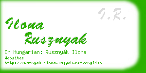 ilona rusznyak business card
